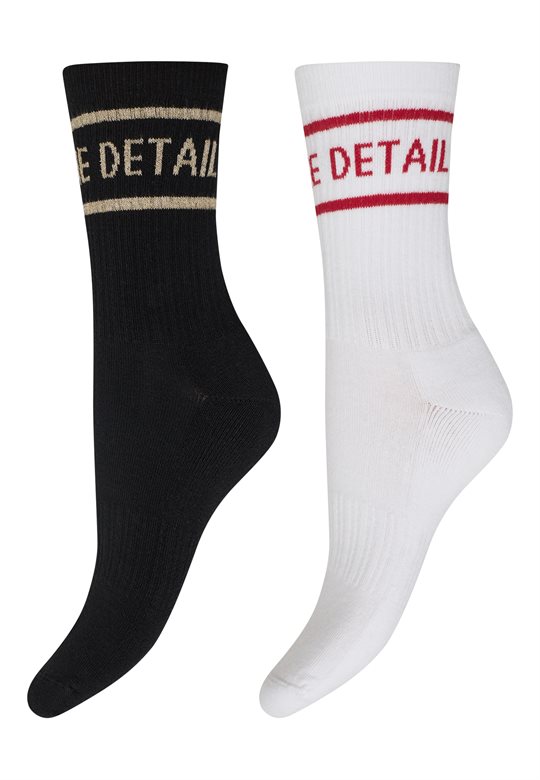 Hype The Detail - Tennis Socks 2-pk - Sort Hvid