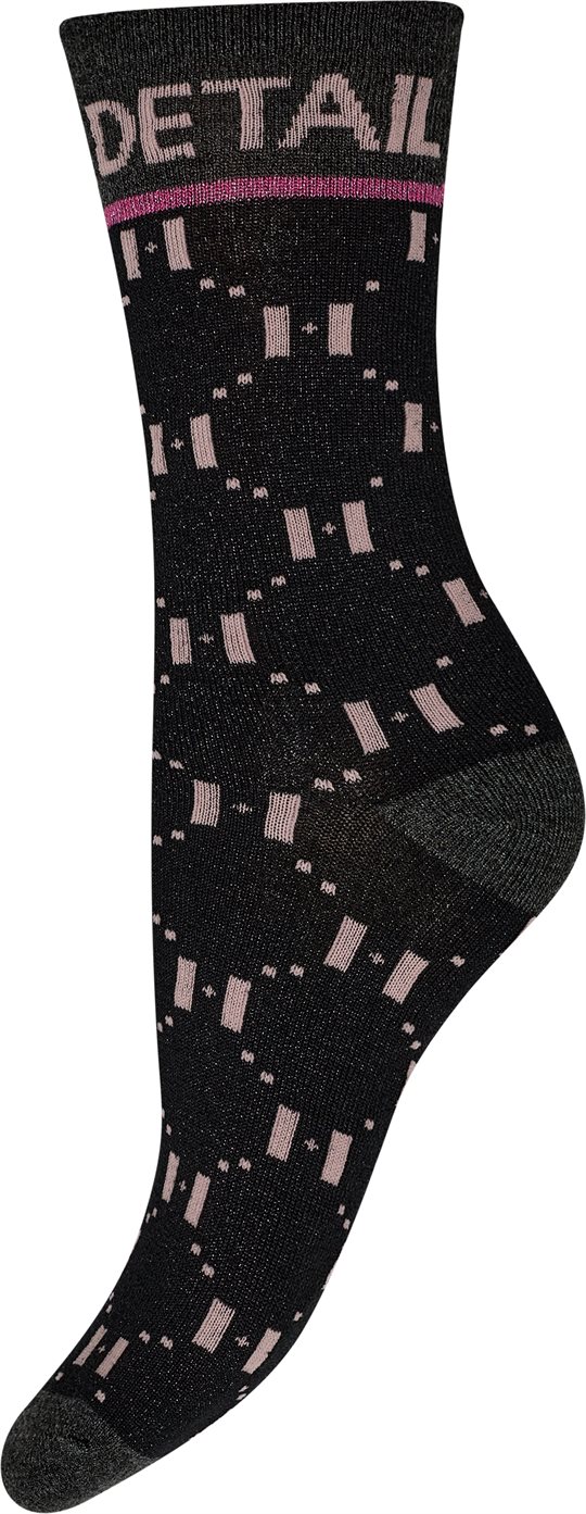 Hype The Detail - Sock w/Lurex - Black Pink