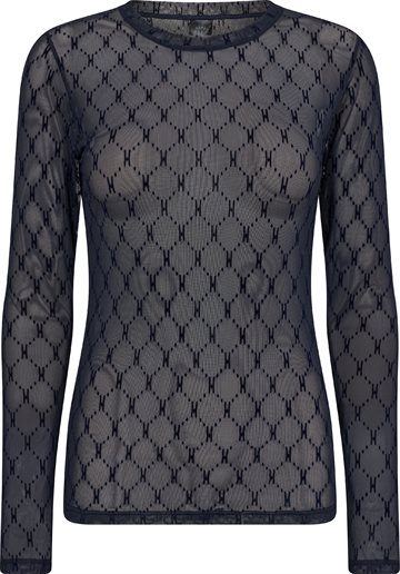 Hype The Detail - Mesh Logo Blouse - Navy