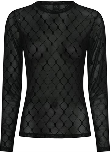 Hype The Detail - Mesh Blouse - Black
