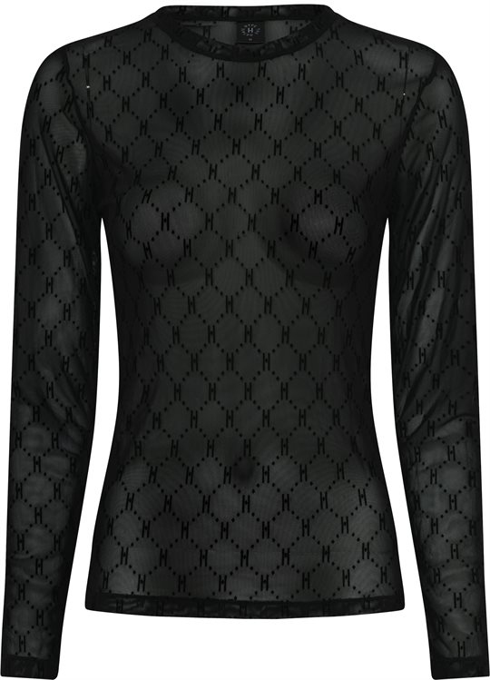 Hype The Detail - Mesh Blouse - Black