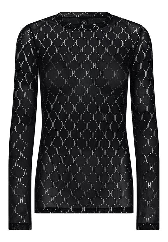 Hype The Detail - Blouse W/Print - Black Silver