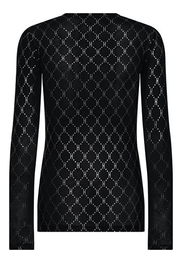 Hype The Detail - Blouse W/Print - Black Silver