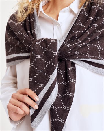 Hype The Detail - Triangle Scarf - Brown Grey 