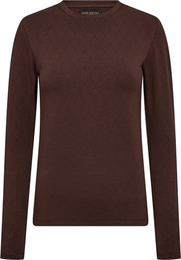 Hype The Detail - Tee L/S H-Logo - Mørkebrun
