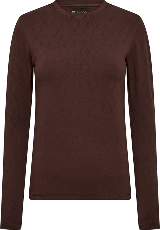 Hype The Detail - Tee L/S H-Logo - Mørkebrun
