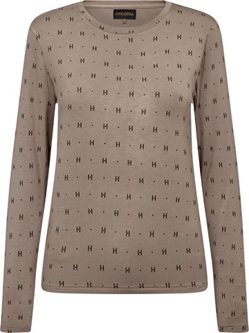 Hype The Detail - Tee Ls Cashmere Blend - Lysebrun