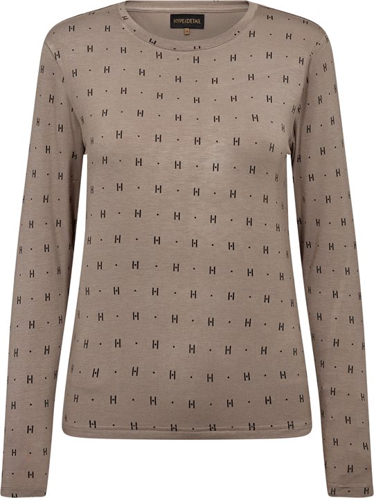 Hype The Detail - Tee Ls Cashmere Blend - Lysebrun