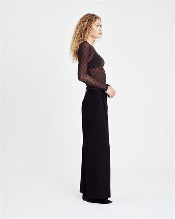 Hype The Detail - Mesh Logo Blouse - Brown