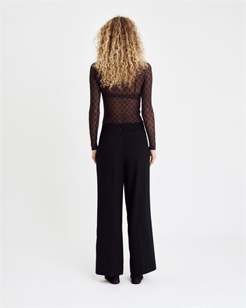 Hype The Detail - Mesh Logo Blouse - Brown