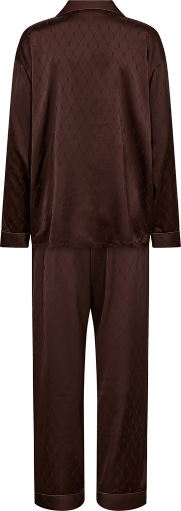 Hype The Detail - Satin Pyjamas - Brown