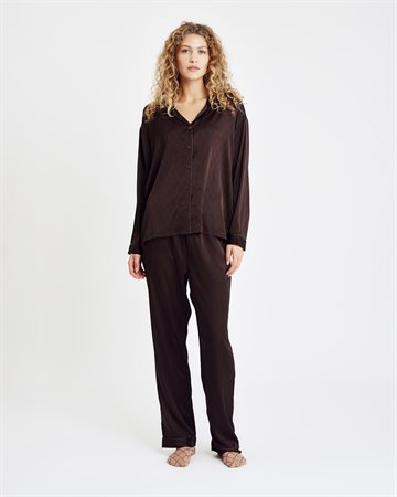 Hype The Detail - Satin Pyjamas - Brown