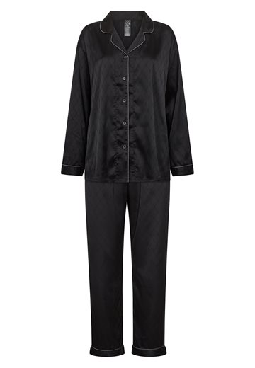 Hype The Detail - Satin Pyjamas - Black