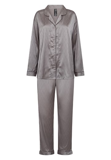 Hype The Detail - Satin Pyjamas - Silver