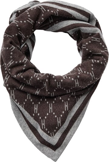 Hype The Detail - Triangle Scarf - Brown Grey 