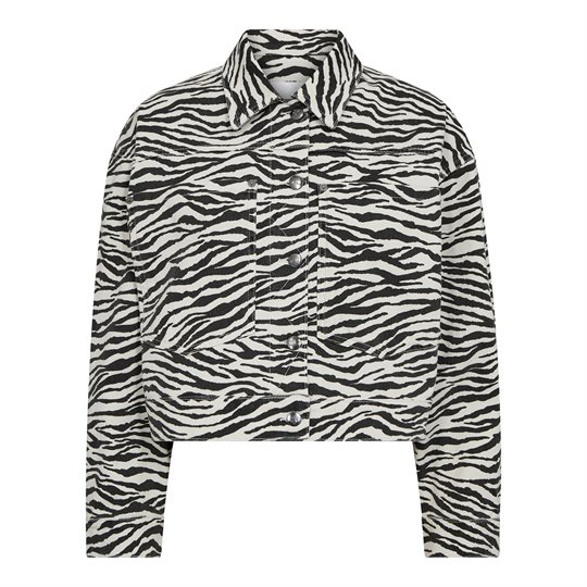 Co\' Couture - Zion Zebra Crop Jacket - Offwhite Black