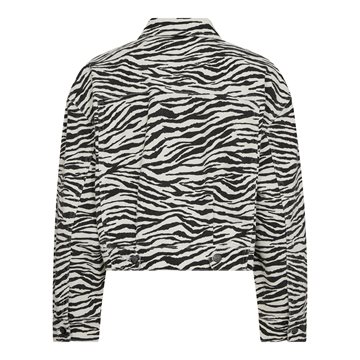 Co\' Couture - Zion Zebra Crop Jacket - Offwhite Black