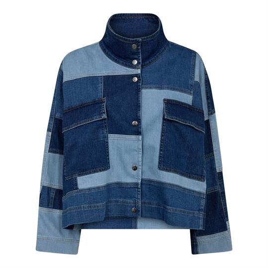 Co\' Couture - Patch Denim Box Jacket - Denim Blue 