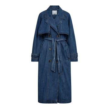 Co\' Couture - Delina Denim Trench Coat - Dark Denim