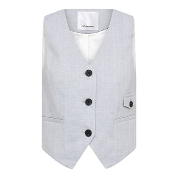 Co' Couture - Lisa Linen Tailor Vest - Light Blue 