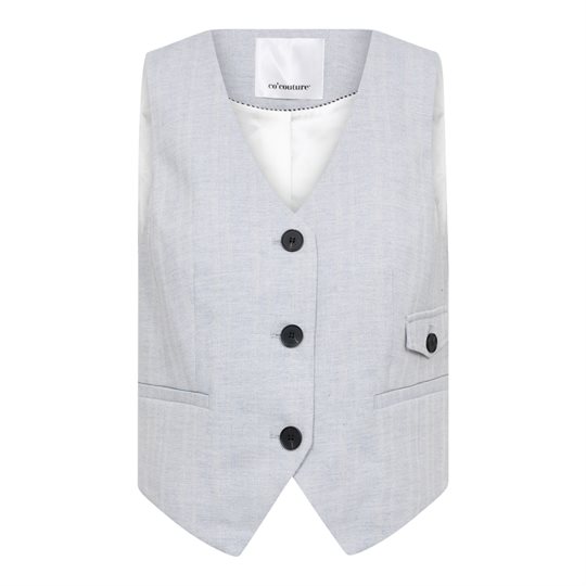 Co\' Couture - Lisa Linen Tailor Vest - Light Blue 