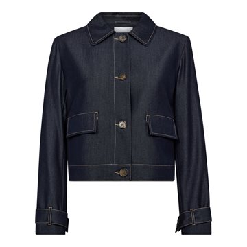 FORUDBESTILLING (SLUT JULI) Co' Couture -Terry Denim Jacket - Dark Denim