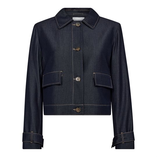 FORUDBESTILLING (SLUT JULI) Co\' Couture -Terry Denim Jacket - Dark Denim