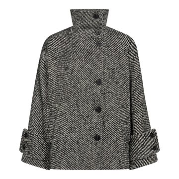 Co' Couture - Clara Crop Jacket - OffWhite Black