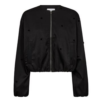 Co' Couture - Clover Dot Balloon Jacket - Black