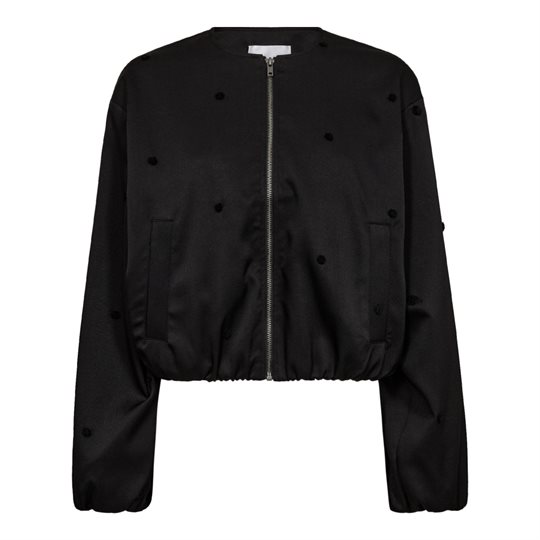 Co\' Couture - Clover Dot Balloon Jacket - Black