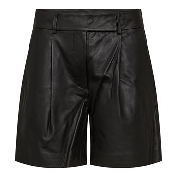 Copenhagen Shoes - Phoebe Leather Pleat Shorts - Black