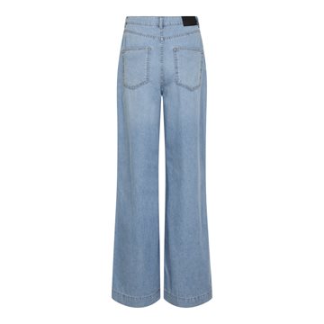 Co\' Couture - Cindy Eyelet Wide Jeans - Fade Denim