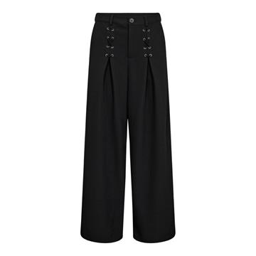 Co' Couture - Luna Eyelet Wide Pant - Black