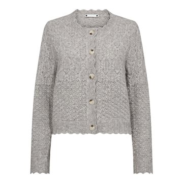 Co' Couture - Pointelle Cardigan - Pale Grey
