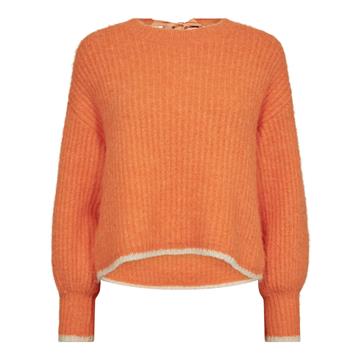 Co' Couture - Coralie Bow Ls Rib Knit - Orange