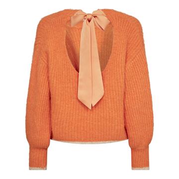 Co\' Couture - Coralie Bow Ls Rib Knit - Orange