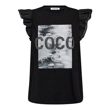 Co' Couture - Champagne Stone Mix Top - Black 