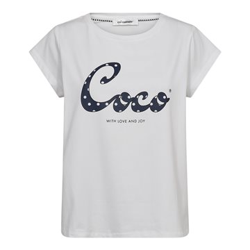 Co' Couture - Dot Coco SS Tee - White Navy