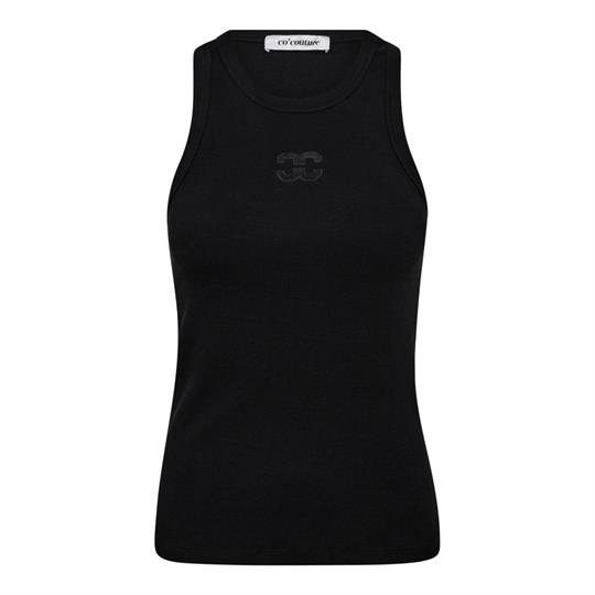 Co' Couture - Sahara Embroidery Tank Top - Black