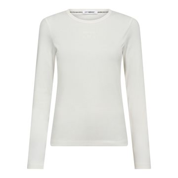 Co' Couture - Granny Embroidery Ls Tee - White