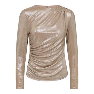 Co' Couture - Margot Drape Blouse - Champagne