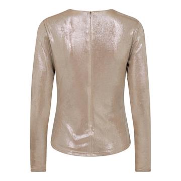 Co\' Couture - Margot Drape Blouse - Champagne