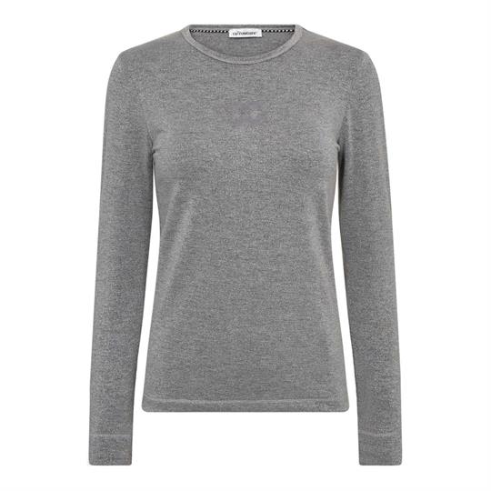 Co\' Couture - Manny Lurex Emb Ls Tee - Silver