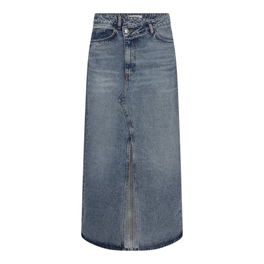 Co\' Couture - Vika Asym Slit Skirt - Denim Blue