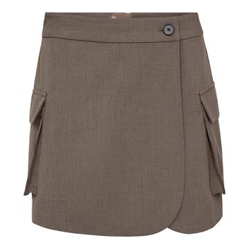 Co\' Couture - Vida Wrap Pocket Skirt - Walnut