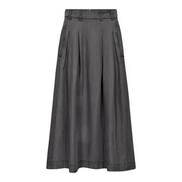 Co' Couture - Anya Denim Pleat Skirt - Mid Grey 