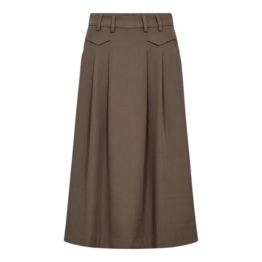 Co\' Couture - Luna Pocket Pleat Skirt - Walnut