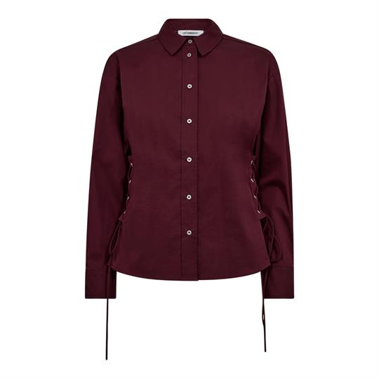 Co\' Couture - Poppy Eyelet Tie Shirt - Winered