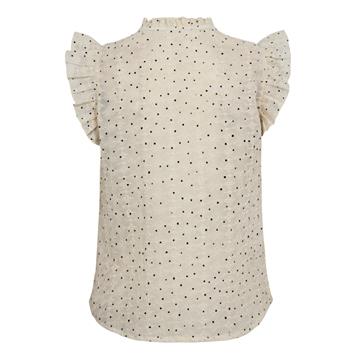 Co\' Couture - Evelyn Mini Dot Top - Råhvid