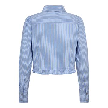 Co\' Couture - Addie Stripe Frill Shirt - Pale Blue